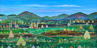 Bayram Gümüş imzalı tablo — Yağlı Boya, 80×160 cm, 200.000 TL müzayede satışı