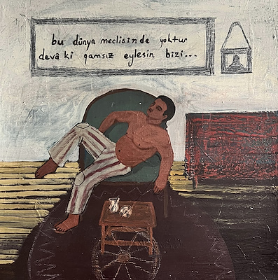 Ömer Faruk Erdoğan imzalı tablo — Akrilik Boya, 25×25 cm, 40.000 TL müzayede satışı