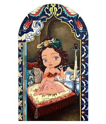 İlkem Güneri imzalı tablo — Yağlı Boya, 150×90 cm, 90.000 TL müzayede satışı