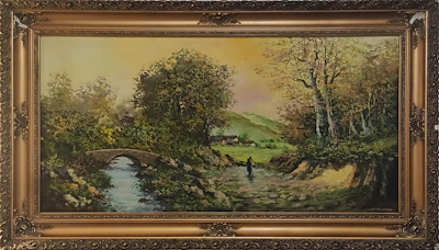 Mahmut Sümer imzalı tablo — Yağlı Boya, 60×120 cm, 6.000 TL müzayede satışı