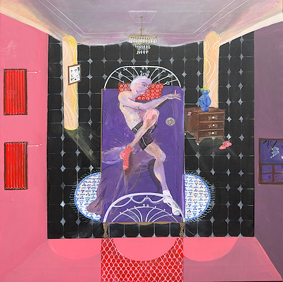 Tevfik Talha Okan imzalı tablo — Akrilik Boya, 60×60 cm, 60.000 TL müzayede satışı