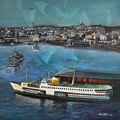 Murat Tefek imzalı tablo — Yağlı Boya, 50×50 cm, 13.000 TL müzayede satışı