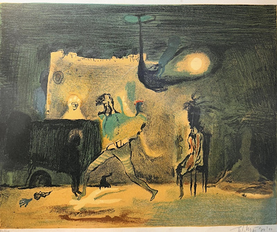 Metin Talayman imzalı tablo — Serigrafi, 33×40 cm, 2.250 TL müzayede satışı