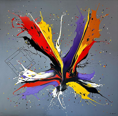 Tanju Demirci imzalı tablo — Yağlı Boya, 150×150 cm, 70.000 TL müzayede satışı