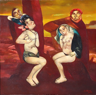 Alaettin Aksoy imzalı tablo — Yağlı Boya, 50×50 cm, 990.000 TL müzayede satışı