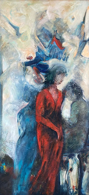 Gülçin Anıl imzalı tablo — Yağlı Boya, 85×40 cm, 10.000 TL müzayede satışı