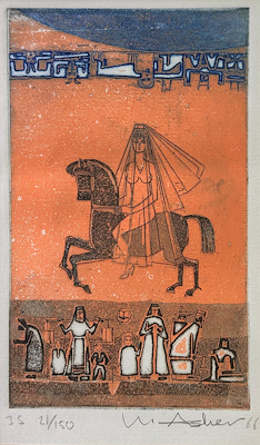 Mustafa Aslıer imzalı tablo — Gravür, 27×16 cm, 16.000 TL müzayede satışı
