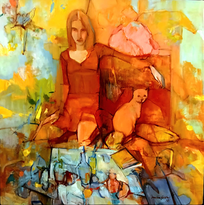Mahir Güven imzalı tablo — Yağlı Boya, 70×70 cm, 110.000 TL müzayede satışı