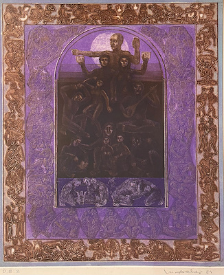 Mustafa Aslıer imzalı tablo — Gravür, 50×40 cm, 18.000 TL müzayede satışı