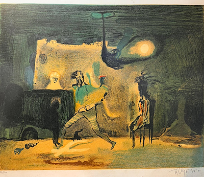 Metin Talayman imzalı tablo — Serigrafi, 33×40 cm, 9.000 TL müzayede satışı