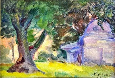 Nazlı Ecevit imzalı tablo — Yağlı Boya, 19×27 cm, 90.000 TL müzayede satışı