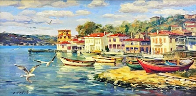 Ziyad Sultanov imzalı tablo — Yağlı Boya, 50×100 cm, 47.500 TL müzayede satışı