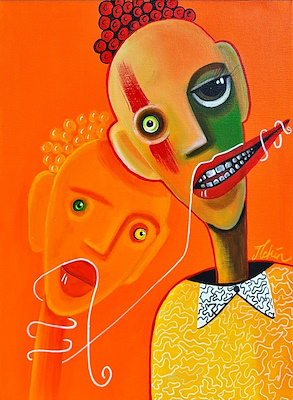 Delal Tekin imzalı tablo — Akrilik Boya, 40×30 cm, 7.500 TL müzayede satışı
