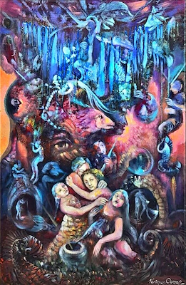 Neriman Oyman imzalı tablo — Yağlı Boya, 60×40 cm, 55.000 TL müzayede satışı