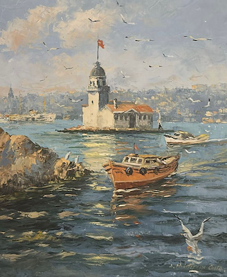 Ahmet Muhterem Oma imzalı tablo — Yağlı Boya, 60×50 cm, 20.000 TL müzayede satışı