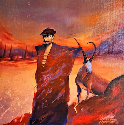 Bilgehan Taşçı imzalı tablo — Yağlı Boya, 40×40 cm, 6.000 TL müzayede satışı