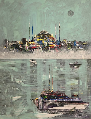 Memduh Kuzay imzalı tablo — Yağlı Boya, 134×103 cm, 32.500 TL müzayede satışı