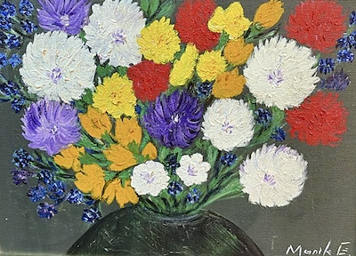 Manik Ergenyan imzalı tablo — Yağlı Boya, 30×40 cm, 3.000 TL müzayede satışı