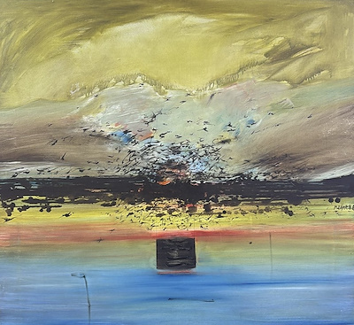 Zahit Büyükişleyen imzalı tablo — Yağlı Boya, 102×122 cm, 130.000 TL müzayede satışı