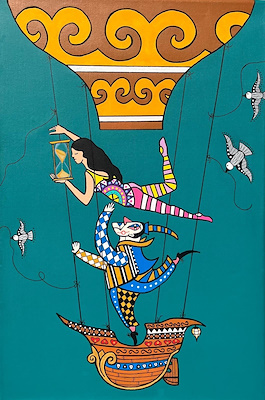 Burcu Assar imzalı tablo — Akrilik Boya, 60×40 cm, 6.000 TL müzayede satışı