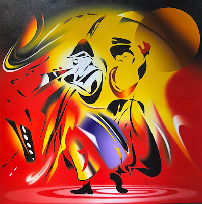 Harun Acı imzalı tablo — Yağlı Boya, 100×100 cm, 50.000 TL müzayede satışı
