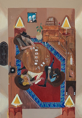 Tevfik Talha Okan imzalı tablo — Akrilik Boya, 50×35 cm, 85.000 TL müzayede satışı
