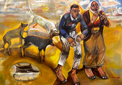 Abdullah Memedoğlu imzalı tablo — Yağlı Boya, 100×140 cm, 30.000 TL müzayede satışı