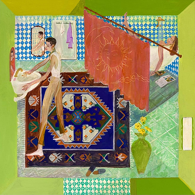 Tevfik Talha Okan imzalı tablo — Akrilik Boya, 40×40 cm, 50.000 TL müzayede satışı