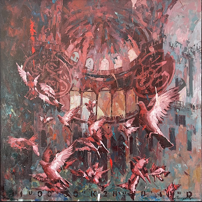 Osman Akça imzalı tablo — Yağlı Boya, 70×70 cm, 65.000 TL müzayede satışı