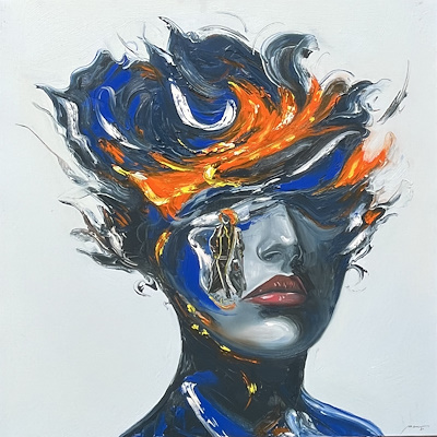 Mehmet Demir imzalı tablo — Yağlı Boya, 80×80 cm, 20.000 TL müzayede satışı