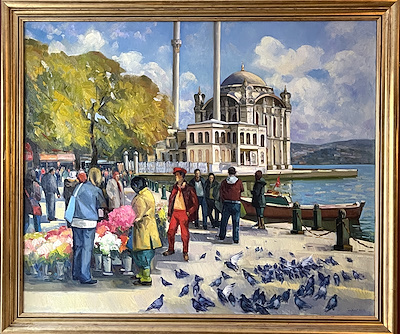 Ümmet Karaca imzalı tablo — Yağlı Boya, 155×180 cm, 350.000 TL müzayede satışı