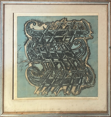 Ali İsmail Türemen imzalı tablo — Gravür, 45×45 cm, 5.000 TL müzayede satışı