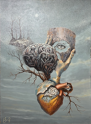 Şeyma Arıcı imzalı tablo — Yağlı Boya, 70×70 cm, 17.000 TL müzayede satışı
