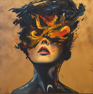 Mehmet Demir imzalı tablo — Yağlı Boya, 100×100 cm, 25.000 TL müzayede satışı
