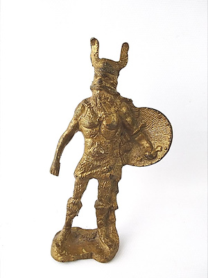 Pirinç Viking Heykel-20 cm | Janus Mezat