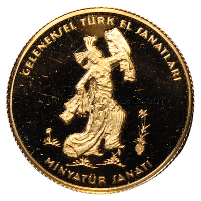 最終値下[激レア]MARLEN Humanitas M/14K 2008 300 YTL Minyatür Sanatı, Hatıra Altın-7,17 gr. | Janus Mezat
