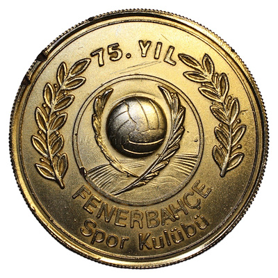 1907 - 1982 Fenerbahçe Spor Kulübü 75. Yıl, Bronz Üzeri Altın