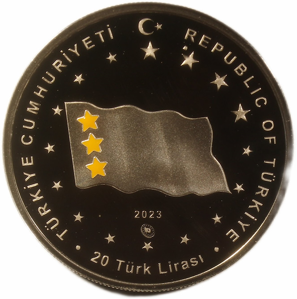 2023 20 Lira Ak Hun İmparatorluğu-Sertifikalı | Janus Mezat