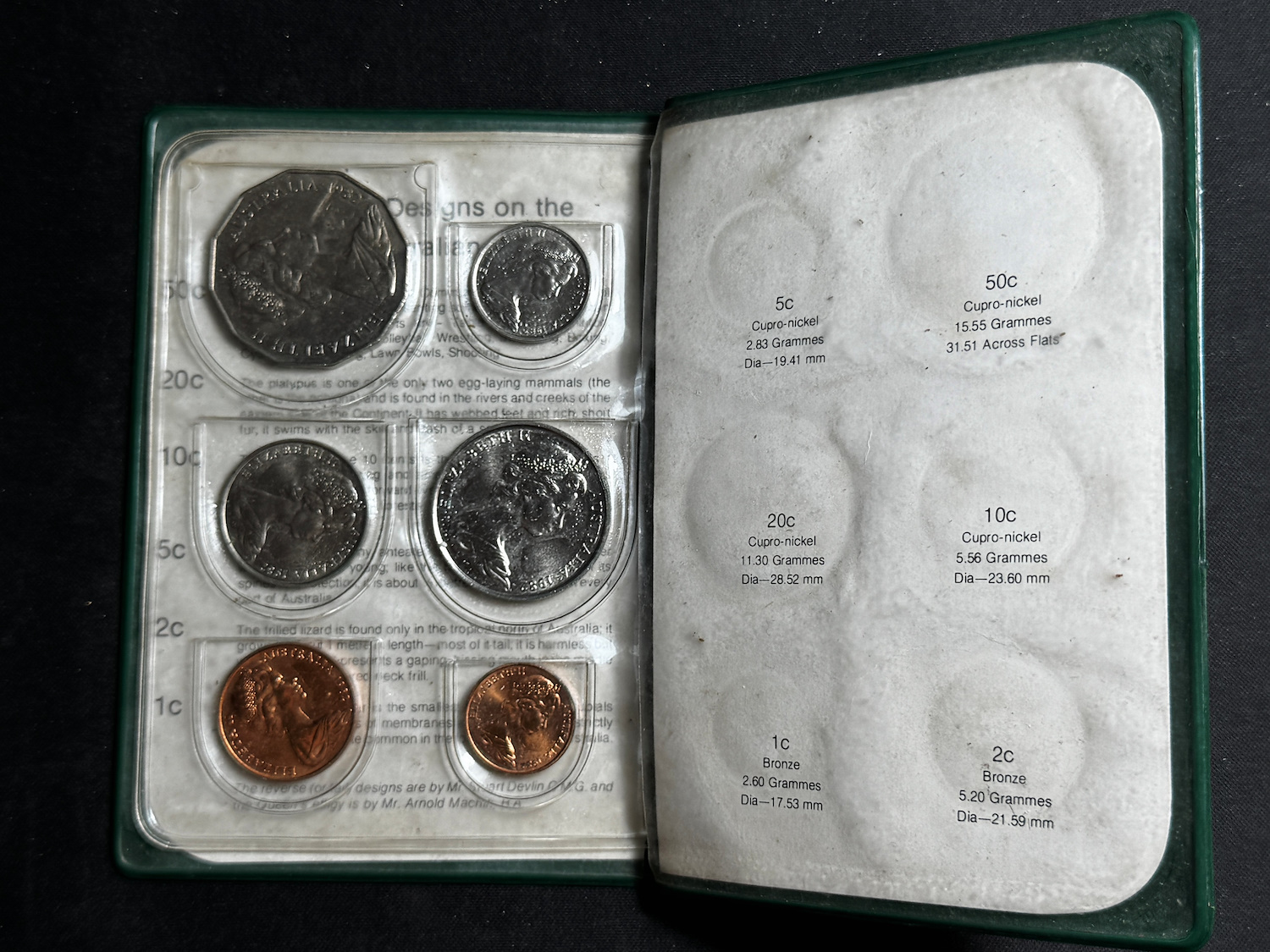 Avustralya 1/2/5/10/20/50 Cent 1982 Darphane Seti | Janus Mezat