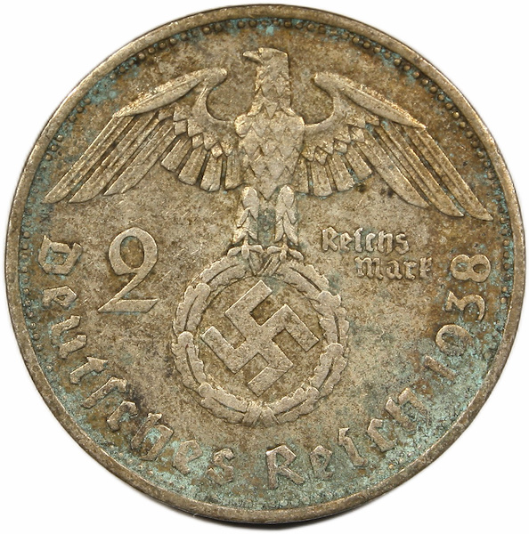 Almanya 2 Reichsmark 1938-Ülke: Almanya Yıl: 1938 Nominal Değer: 2