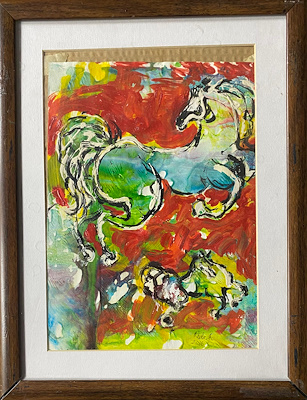 Aida Arghavani imzalı tablo — Akrilik Boya, 28×20 cm, 1.000 TL müzayede satışı