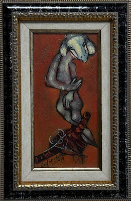 Erhan Hökelek imzalı tablo — Yağlı Boya, 20×10 cm, 2.500 TL müzayede satışı