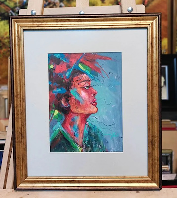 Gönül Yakut imzalı tablo — Sulu Boya, 27×20 cm, 2.000 TL müzayede satışı