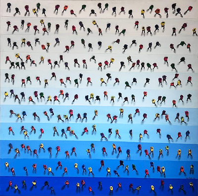 Şeyma Öngünç imzalı tablo — Yağlı Boya, 100×100 cm, 29.500 TL müzayede satışı