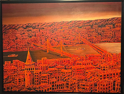 Javad Gaffari imzalı tablo — Akrilik Boya, 110×85 cm, 13.000 TL müzayede satışı