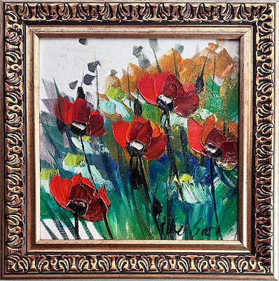 İlker Sarı imzalı tablo — Yağlı Boya, 24×24 cm, 2.000 TL müzayede satışı