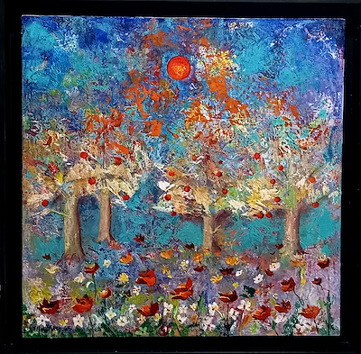 Fidel Yokuş imzalı tablo — Akrilik Boya, 60×60 cm, 15.000 TL müzayede satışı