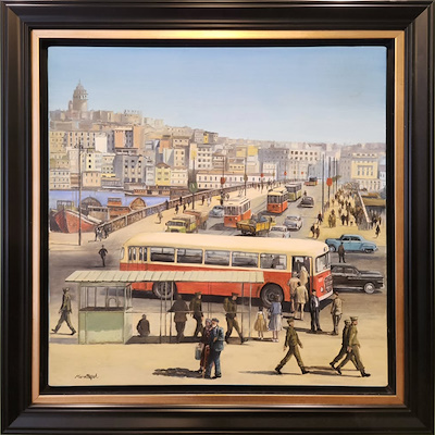 Murat Tefek imzalı tablo — Yağlı Boya, 50×50 cm, 18.000 TL müzayede satışı