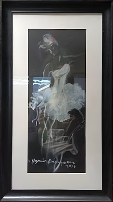 Yasemin Kalyoncu imzalı tablo — Yağlı Boya, 42×17 cm, 1.500 TL müzayede satışı