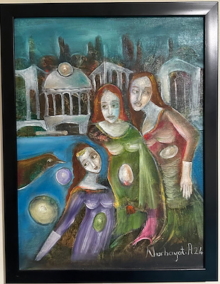 Nurhayat Altunçoğlu imzalı tablo — Yağlı Boya, 40×30 cm, 11.750 TL müzayede satışı